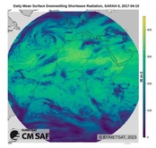 Product example - surface incoming shortwave radiation from SARAH-3